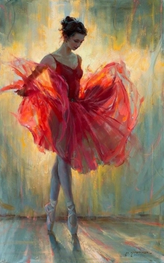 Norimpex Diamantmalerei Balletttänzerin in Rot 30 × 40 cm