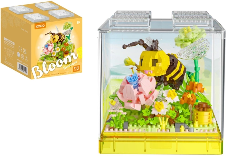 Mini-Bausatz KOCO Biene in einer transparenten Box, 688 Teile