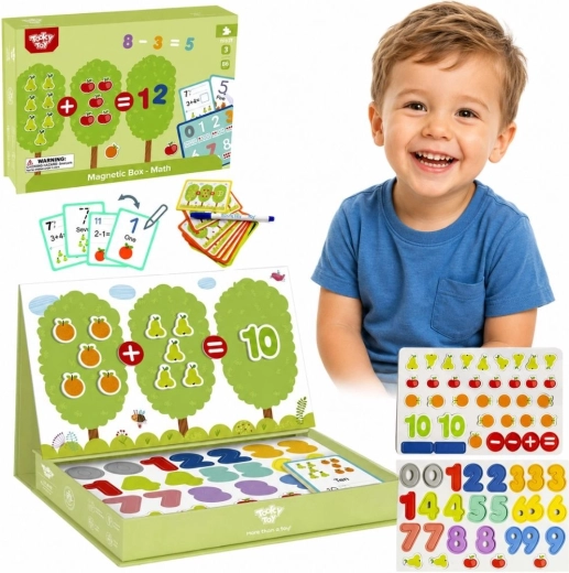Tooky Toy Holz-Magnetisches Montessori-Puzzle – Mathe-Lernbox (86 Teile)
