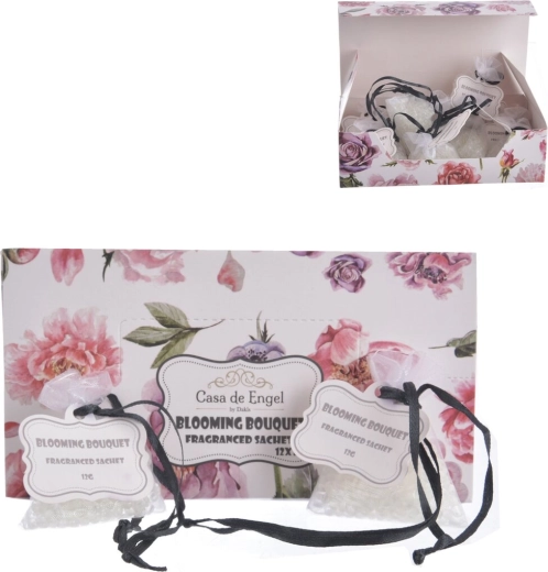 Duftsäckchen aus Organza mit Blumenmotiv, 12 g
