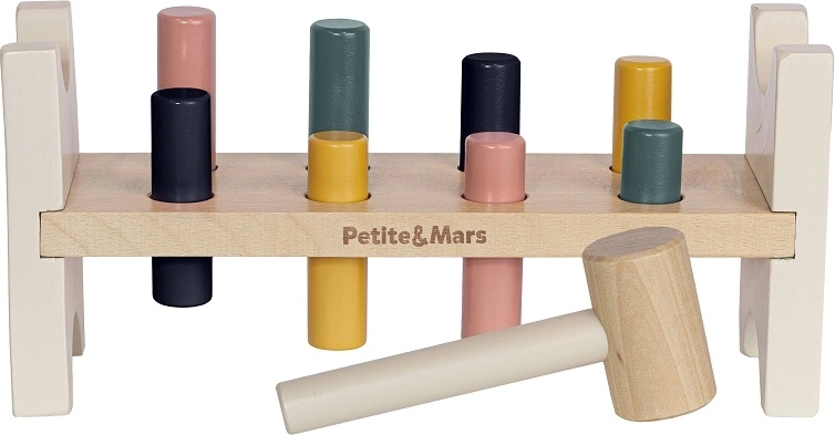 Holz-Klopfbank PETITE&MARS Big Bang, Aurora Rosa, 12M+