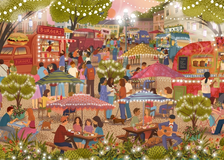 Falcon Puzzle Food-Festival 1000 Teile