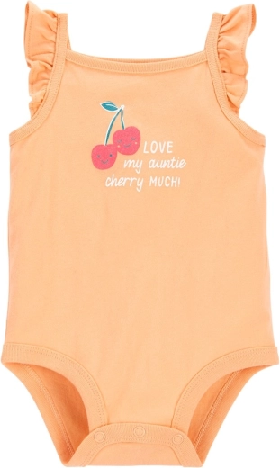 Carter's Trägerbody Orange Cherry für Mädchen