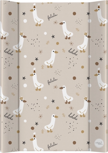 Ceba Baby harte Wickelauflage für Babybett 50 × 70 cm Basic Crazy Ducks