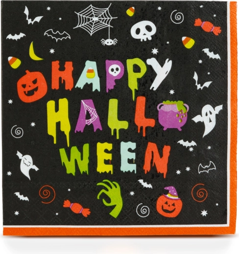 Halloween-Papierservietten Happy Halloween, 33 × 33 cm, 16 Stück
