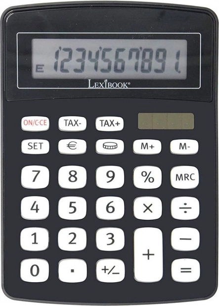 Lexibook multifunktionaler 12-stelliger Tischrechner mit beleuchtetem Display