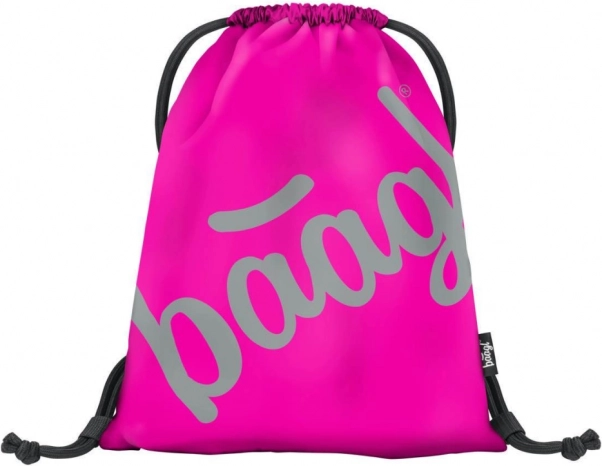 Rosa Turnbeutel BAAGL Skate mit leuchtendem Logo