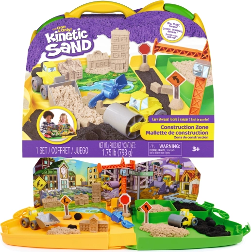 Kinetic Sand Baustelle – kinetischer Sand 793 g und Zubehör