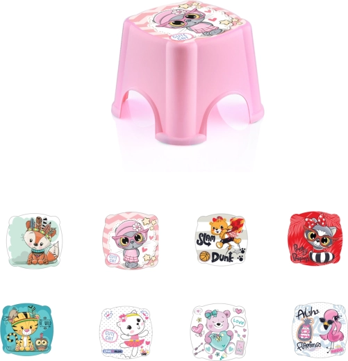 Kinder-Kunststoffhocker mit Märchenmotiv