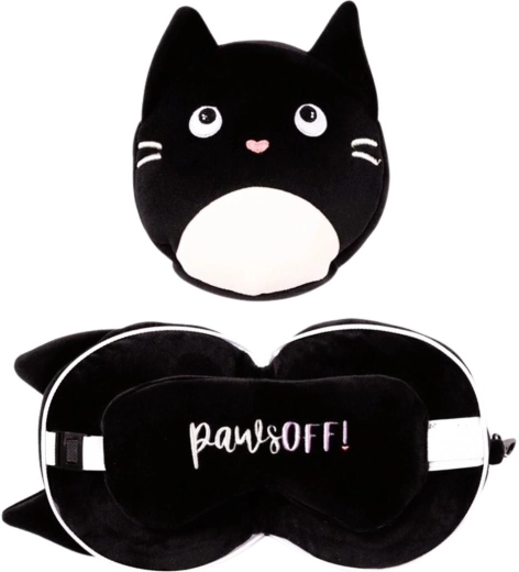 Reisekissen mit Schlafmaske Relaxeazzz – Katze