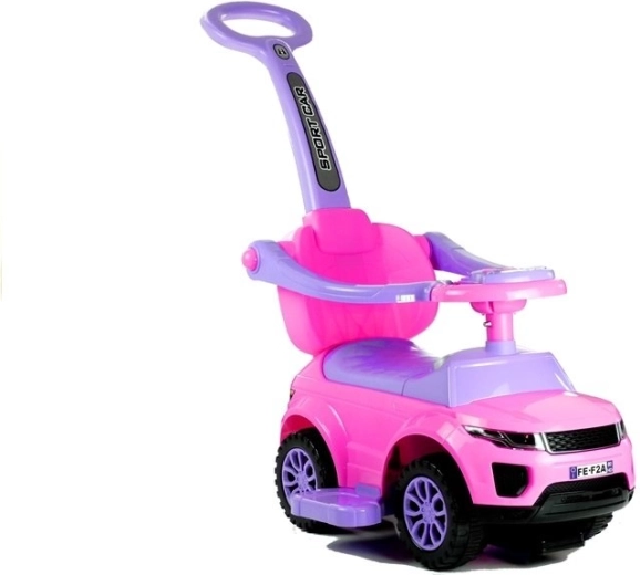 Kinder-Rutschauto mit Schiebestange Sport Car – Rosa