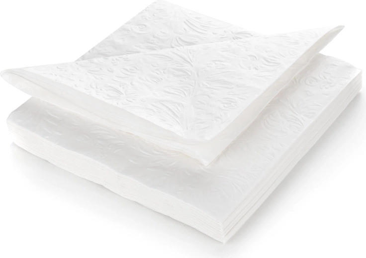 Papier-Servietten 33 × 33 cm, weiß, 3-lagig (20 Stk.)