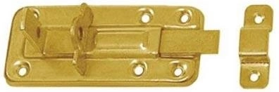 Riegel mit Möglichkeit zur Sicherung mit Vorhängeschloss 100 × 40 × 1,0 mm, gelb verzinkter Stahl