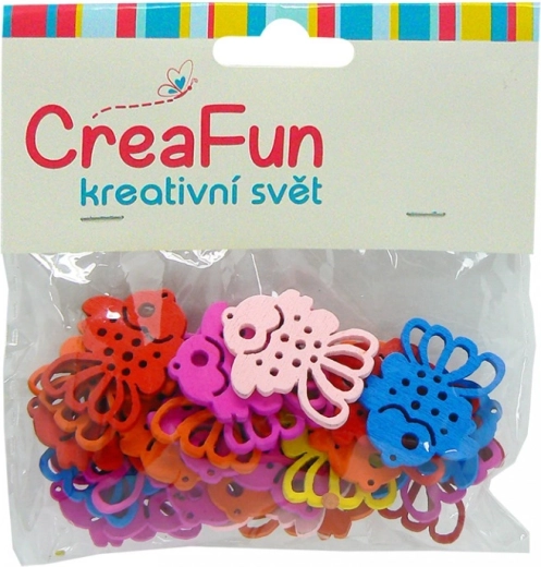 Set aus bunten Fischchen für Kinder, 25 Stk. (2,8 × 3,3 cm)
