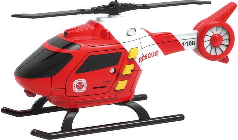 Rettungshubschrauber mit Licht und Sound, 17 cm