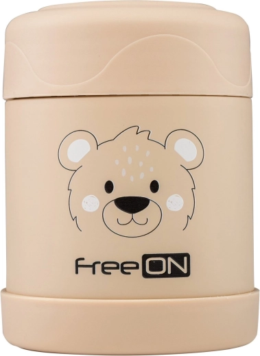 FreeON Edelstahl-Thermobehälter für Lebensmittel 350 ml – Beige