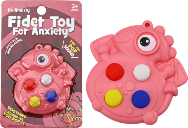 Rosa Dinosaurier Pop It Anti-Stress-Spielzeug