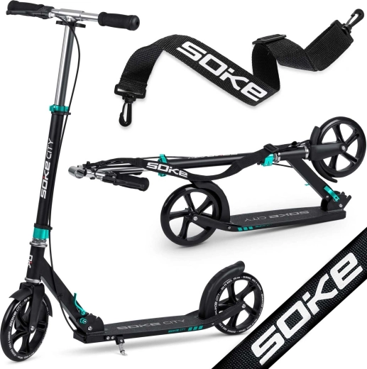 Soke City schwarz-türkiser City-Scooter