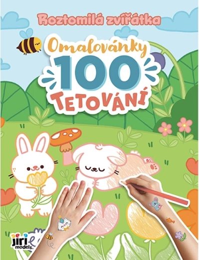 Malbuch und 100 Tattoos – Niedliche Tiere