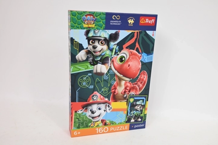 Trefl Premium Plus Kids Puzzle Dinosaurier-Abenteuer (PAW Patrol) 160 Teile