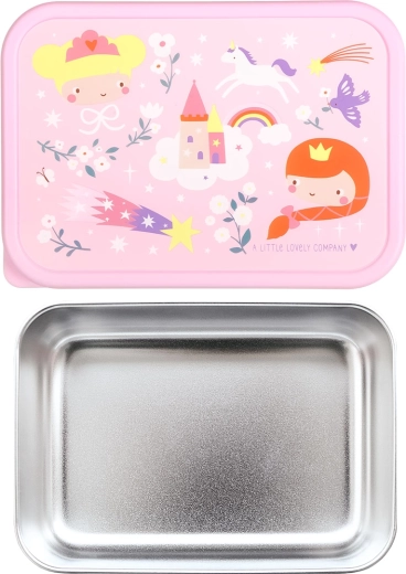 A Little Lovely Company Edelstahl-Brotdose mit Deckel – Prinzessinnen