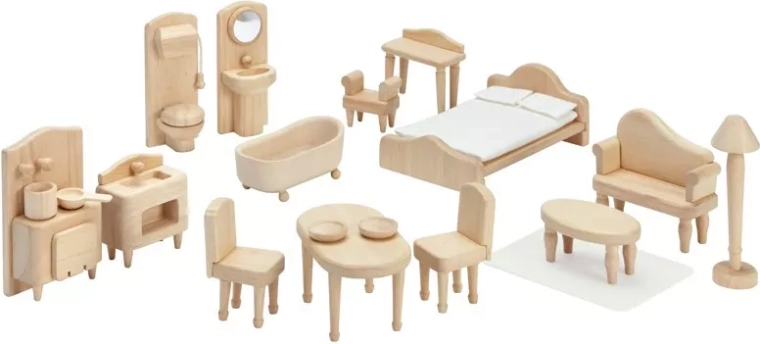 Viktorianisches Möbelset für das Puppenhaus PlanToys