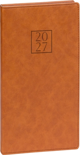 Notique Taschenkalender Prestigio 2027 braun 9 × 15,5 cm