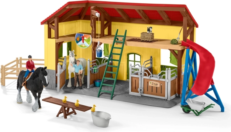 Schleich Farm World Pferdestall mit Zubehör