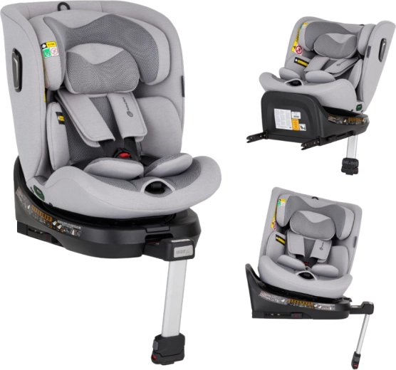 Petite&Mars drehbarer Kindersitz Twistguard Pro i-Size gentle grey air 40–150 cm (0–36 kg)