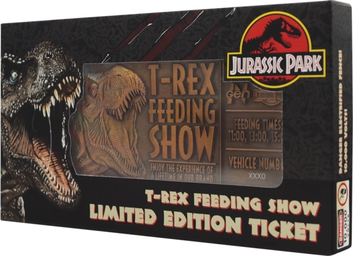 Metallische Sammler-Eintrittskarte JURASSIC PARK