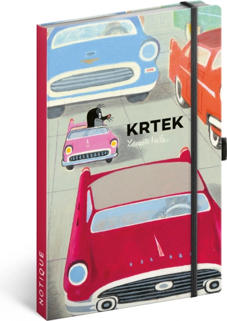 Notizbuch Maulwurf und Auto, liniert 13 × 21 cm