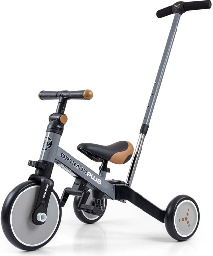 Milly Mally Kinderfahrrad 4-in-1 Optimus Plus, grau
