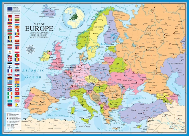 Puzzle EUROGRAPHICS Karte von Europa 1000 Teile