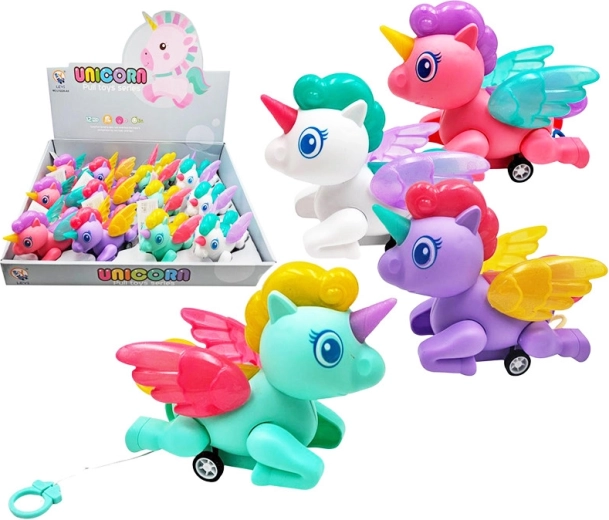 Zieh-Einhorn auf Rädern – Spielzeug für Kinder