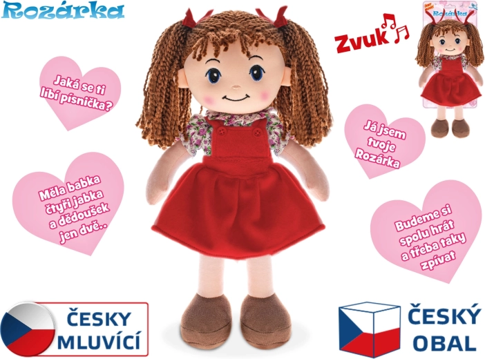 Sprechende Puppe Rozárka, Tschechisch, 35 cm