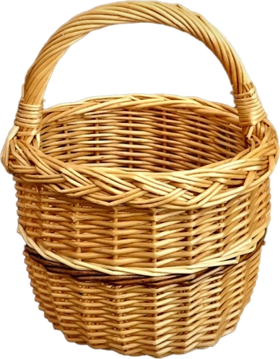 Lackierter Weidenkorb für Pilze 20 × 28 cm