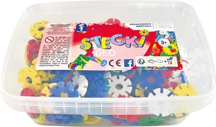 Universelles Konstruktionsset Stecki – buntes geometrisches Set für Kinder