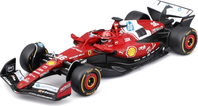 Bburago Modell F1 im Acryl-Displaycase Ferrari SF-25 (2025) Charles Leclerc 1:43