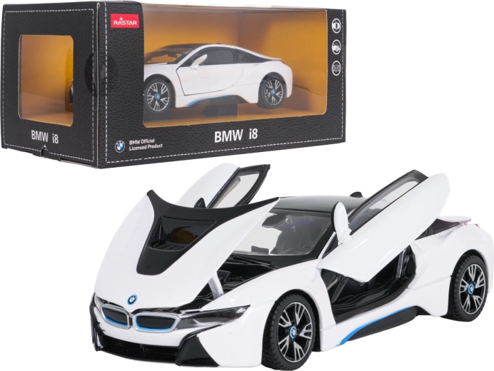 Metallmodell BMW i8 im Maßstab 1:24 von RASTAR