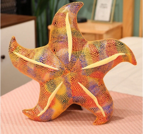 Plüsch-Seestern gelbes Kissen 45 cm