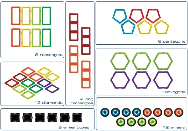 GeoSmart pädagogisches Magnet-Bauset – 205 Teile