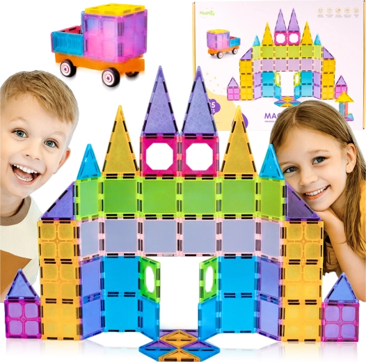 Magnetische 3D-Bausteine – Set mit 85 Teilen