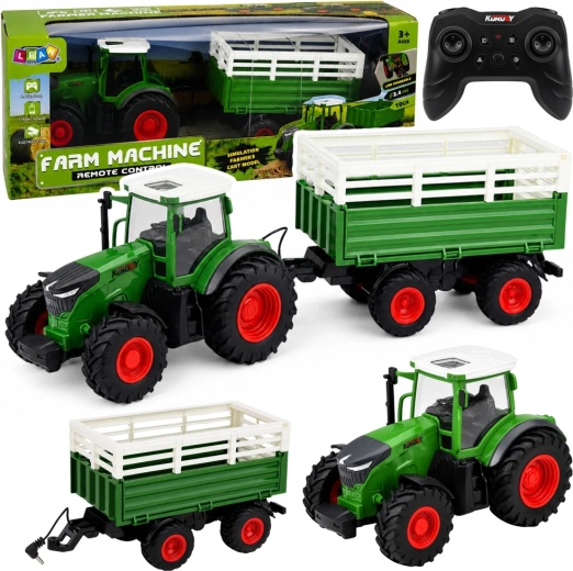 Ferngesteuerter Traktor mit Kippanhänger 1:24 mit Licht