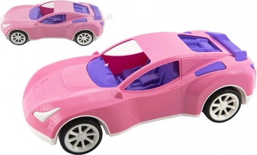 Sportliches Plastikauto 38 cm im Netz – rosa