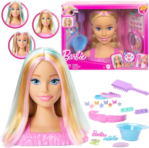 Barbie Deluxe-Frisier- und Stylingkopf mit blondem Haar und Zubehör