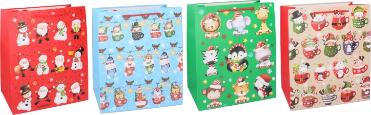 Weihnachtliche Geschenktüte S 23 × 18 × 10 cm - 1 Stück