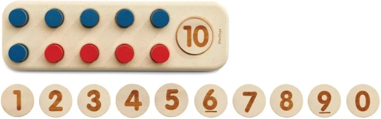 PlanToys Holz-Mathematikset zum Addieren, Subtrahieren und Multiplizieren 1–20