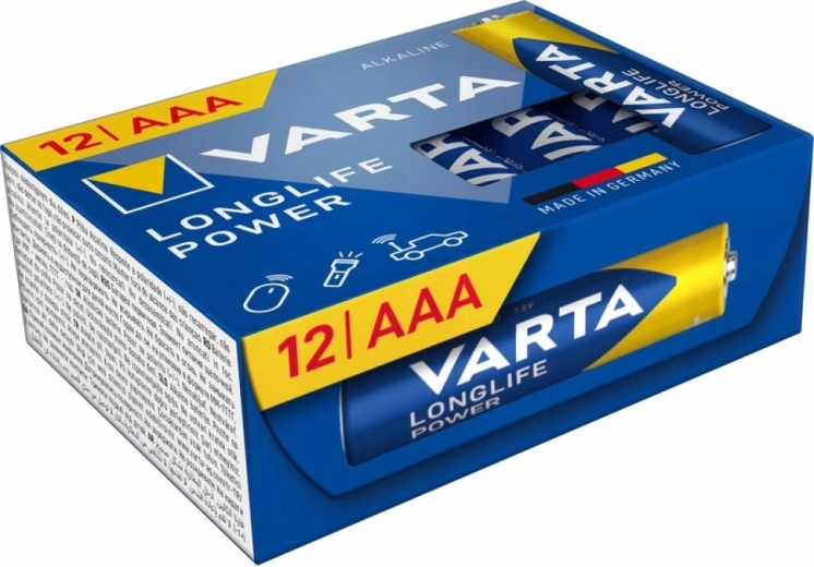 Alkalische Batterien AAA VARTA Longlife Power, 12 Stk.