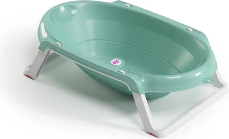 Ok Baby faltbare rutschfeste Babybadewanne Onda slim 0–12 Monate sky blue