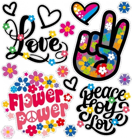 Bügelaufkleber Blumenkraft kleiner Bogen